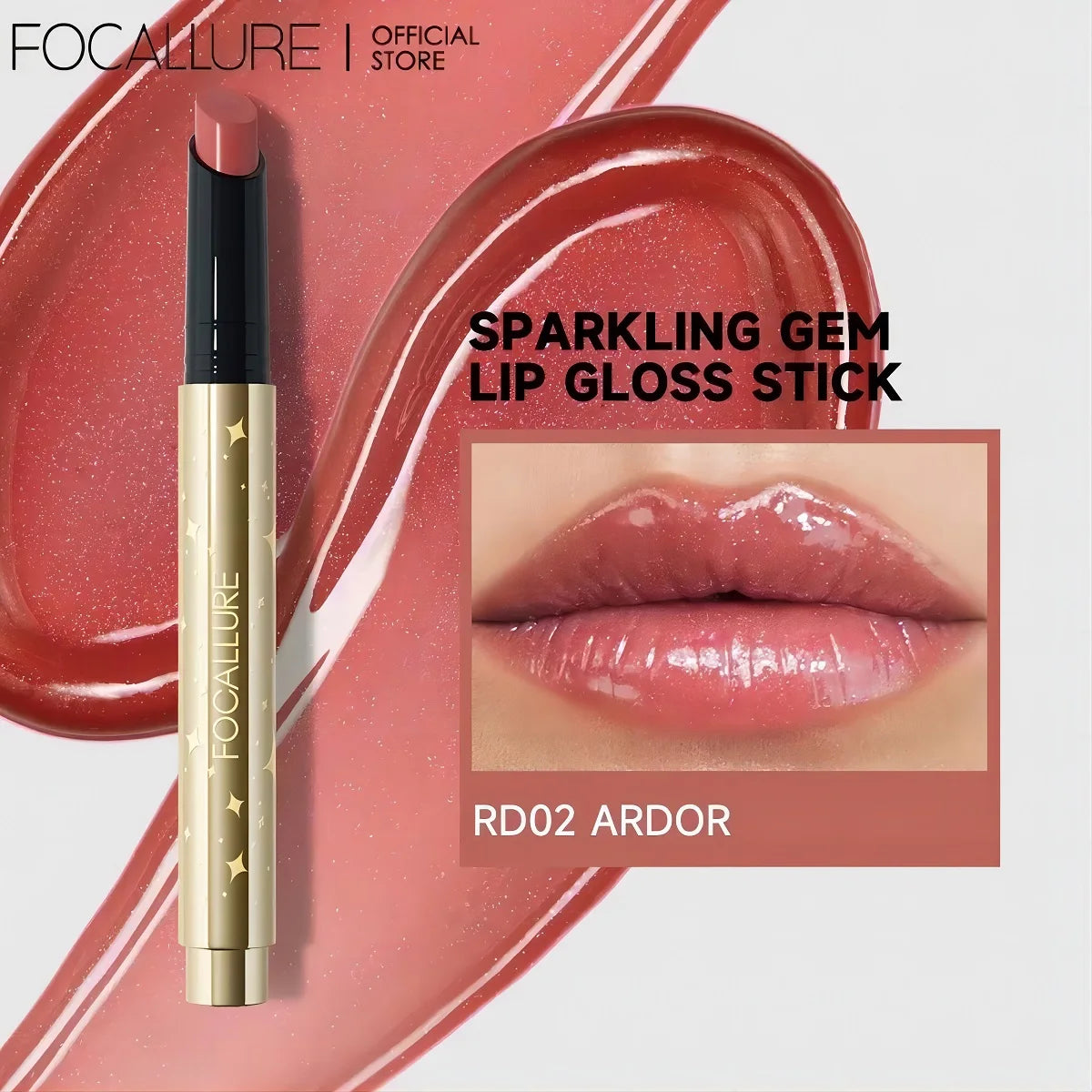 Lip Gloss FOCALLURE - Brilho e Hidratação em um Toque de Luxo